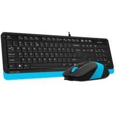 A4 Tech F1010 Kablolu Mavi Klavye Mouse Seti