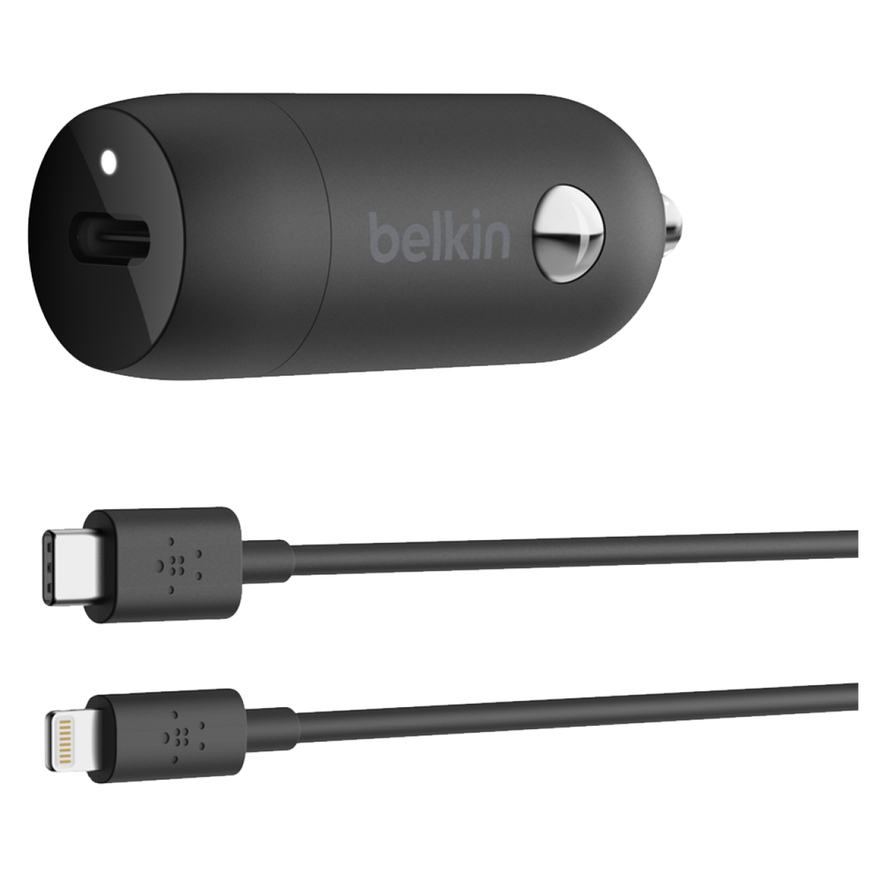 Belkin Boost Charge USB C 20W Araç Şarj Cihazı ve USB C - Apple Lightning Şarj Kablosu
