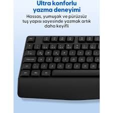 DAXİ MK-260 Klavye Kablosuz Set 2.4GHz Siyah Q TR Comfort Touch Combo Pad Hediyeli