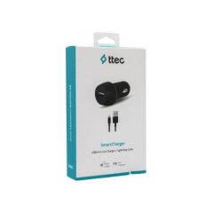 Ttec Type-C Kablolu 2.1A Araç Şarj Cihazı, Siyah