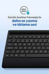 DAXİ MK-270 Klavye Kablosuz Set 2.4GHz Siyah Q TR Multimedia Plus Combo Pad Hediyeli