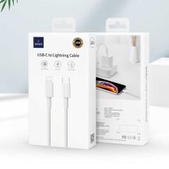 Wiwu G90 20W PD To Lightning 1.2 m Şarj Kablosu, Beyaz