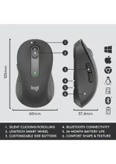 Logitech Signature MK650 920-011000 Siyah Kablosuz Klavye Mouse Seti