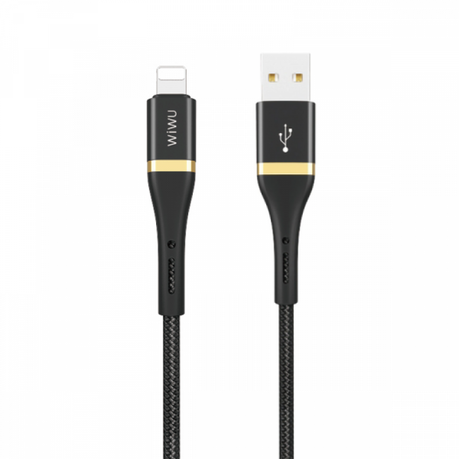 Wiwu Elite ED-100 Lightning Usb Şarj Kablosu, Siyah