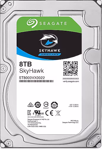 SEAGATE SKYHAWK 3.5'' 8TB AI SATA3 256MB HDD KAMERA 7/24 GÜVENLİK DİSK