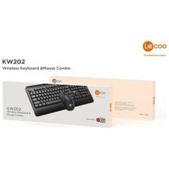 Lenovo Lecoo KW202 Kablosuz Siyah Klavye Mouse Seti