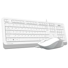 A4 Tech F1010 Beyaz Kablolu Klavye Mouse Seti