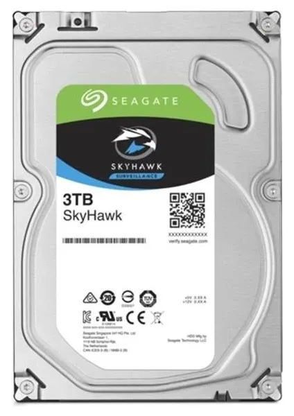 SEAGATE SKYHAWK 3.5'' 3TB SATA3 256MB HDD Kamera 7/24 Güvenlik Diski