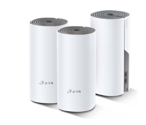 TP-Link Deco E4 3P AC1200 Mesh Router 300 Mbps 2.4GHz+867Mbps 5GHz,2×10/100 Mbps Ports (WAN/LAN auto-sensing) (ÜÇLÜ PAKET)