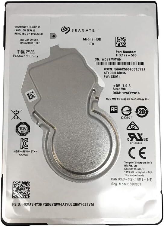 Seagate Laptop Thin 2.5'' 1 TB Sata 3.0 5400 RPM Hard Disk