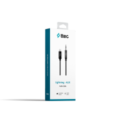 Ttec Lightning - 3.5mm Aux 1m Ses Kablosu, Siyah