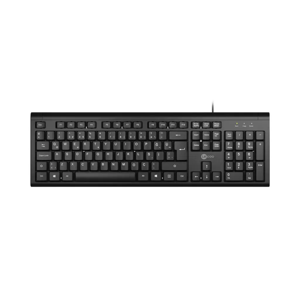 LENOVO LECOO KB101 SİYAH USB Q TYPE KLAVYE