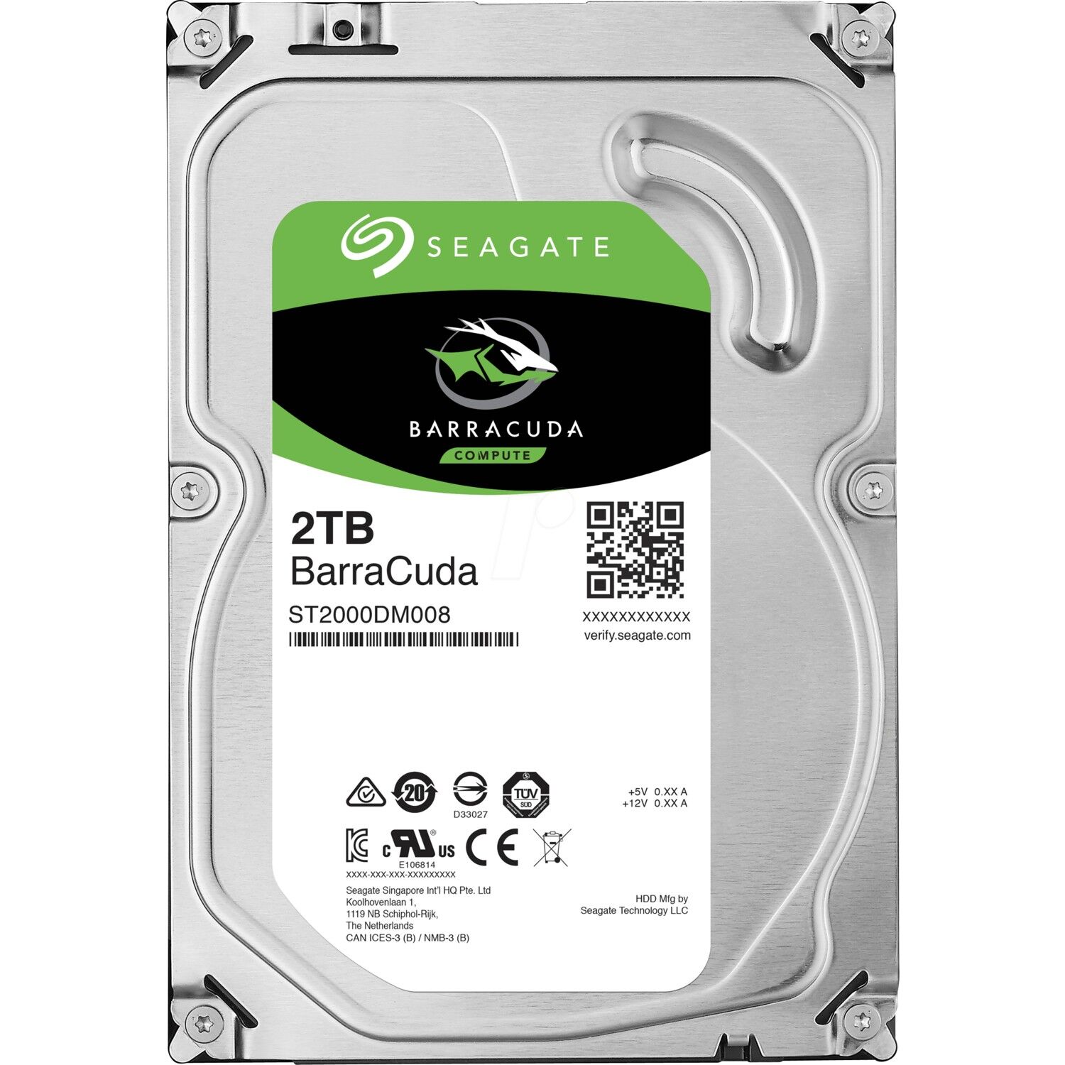 Seagate BarraCuda Sata 3.0 7200 RPM 3.5'' 2 TB Harddisk