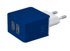 TRUST URBAN 20148 DUVAR TIPI MAVİ CIFT GIRISLI SARJ CIHAZI