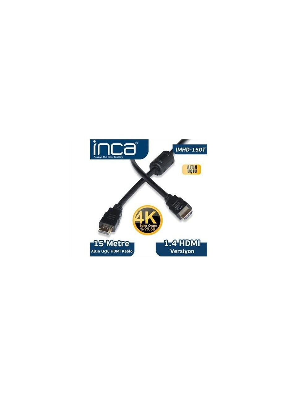 INCA 10M HDMI TO HDMI 1.4V 3D ALTIN UÇLU KABLO