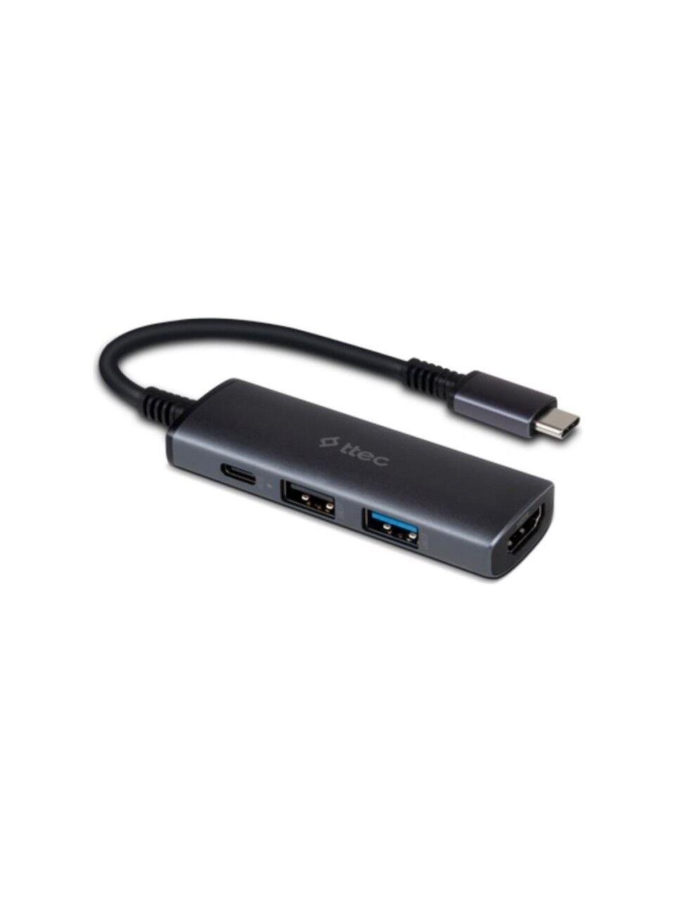 Ttec 4in1 100W Type C Çoğaltıcı Çevirici Hub, 2x Usb, 1x Pd Type C ve 1x 4K Hdmi Girişli Çoğaltıcı Adaptör
