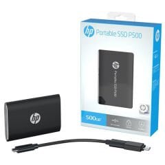 Hp P500 500GB USB 3.1 Gen2 Type-C Siyah Taşınabilir SSD Disk