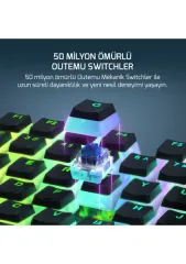 Gamepower Suki Mekanik Kırmızı Switch Puding Keycaps Türkçe Q 104 Tuş Gaming Klavye