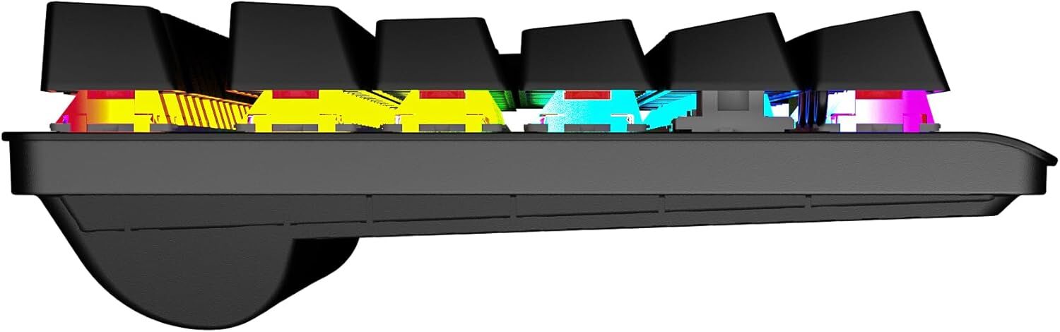 GamePower Eva 7 60M Mekanik, 2.4Ghz, Bluetooth 3 Mod Red Switch 88 Tuş USB RGB Gaming Klavye