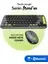 DAXİ MK-340 Klavye Kablosuz Set Bluetooth/ WiFi Orange Grey Q TR Retro Tuş 3 Cihaza Bağlantı Mini