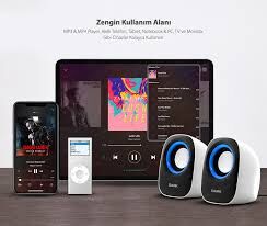 DARK 1+1 MULTIMEDIA USB BEYAZ/MAVİ HOPARLÖR