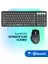 DAXİ MK-390 Klavye Kablosuz Set Bluetooth/ WiFi Siyah Q TR Retro Tuş 3 Cihaza Bağlantı