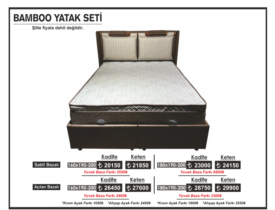 BAMBOO YATAK SETİ