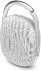 JBL Clip 4 Bluetooth Portable Speaker with Integrated Carabiner IP67 Waterproof and Dustproof White