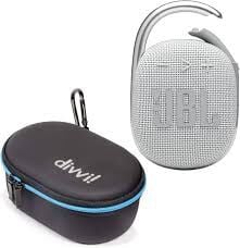 JBL Clip 4 Bluetooth Portable Speaker with Integrated Carabiner IP67 Waterproof and Dustproof White