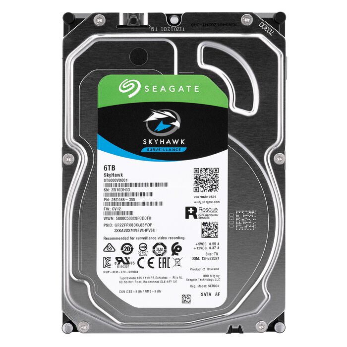 Seagate Skyhawk Surveillance 6TB 256MB 3.5” SATA 3 724 Güvenlik Diski