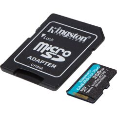 Kingston Canvas Go Plus Class10 UHS-I U3 A2 V30 256 GB Micro SD Kart