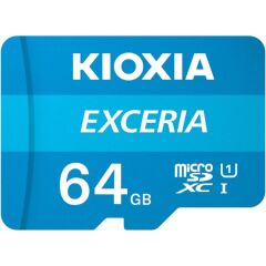 Kioxia Exceria LMEX2L064GG2 Class 10 UHS-I U3 64 GB Micro SD Kart
