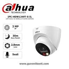 DAHUA IPCHDW1249T-S-IL 2MP 2.8MM SABİT LENS 30 METRE SMART DUAL LIGHT DAHİLİ MİKROFON WIZSENSE IP67 DOME KAMERA