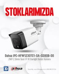 DAHUA IPC-HFW1230TC1-SA-0280B-S6 2MP 2.8MM SES/MIKROFON BULLET IP POE KAMERA