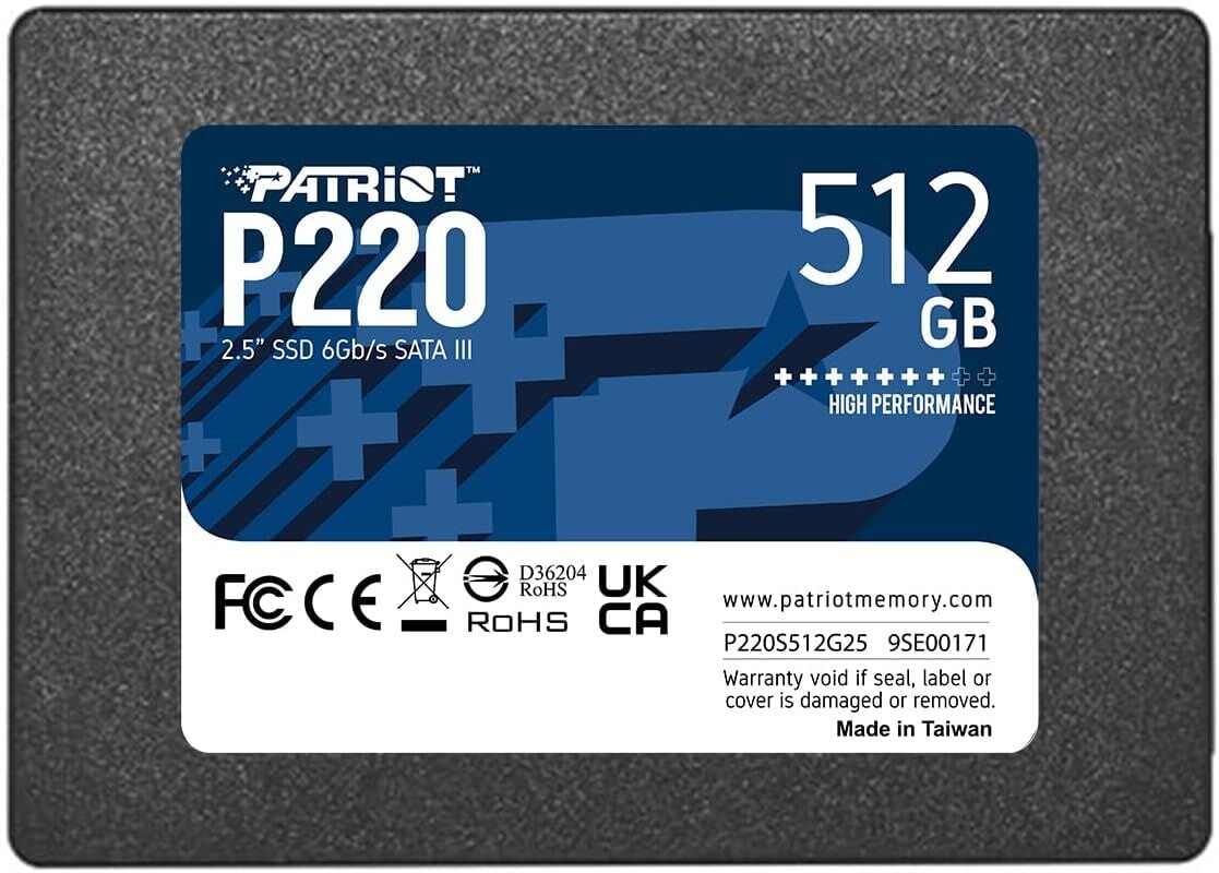Patriot P220 Serisi 512GB 550/500MB/s 2.5'' Sata 3 SSD Disk