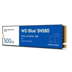 WD 500GB BLUE SN580 SSD M.2 NVME 4000MB/S 3600 MB/s PCIe Gen4 x4