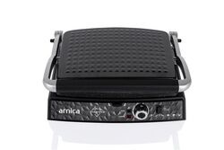 Arnica Diamond Granit Izgaralı Tost Makinesi Siyah