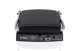 Arnica Diamond Granit Izgaralı Tost Makinesi Siyah