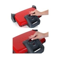 Arnica Ayvalık Granit Izgaralı Tost Makinesi Kırmızı