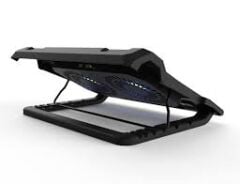 INCA INC-021RX ERGONOMIC DOUBLE FAN + STAND + WİTH RUBBER SILENT NOTEBOOK COOLER BLACK