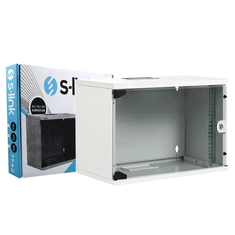 S-Link SL-4U Soho Rack Kabin 19 Inc W 530 mm D 400 mm Kabinet