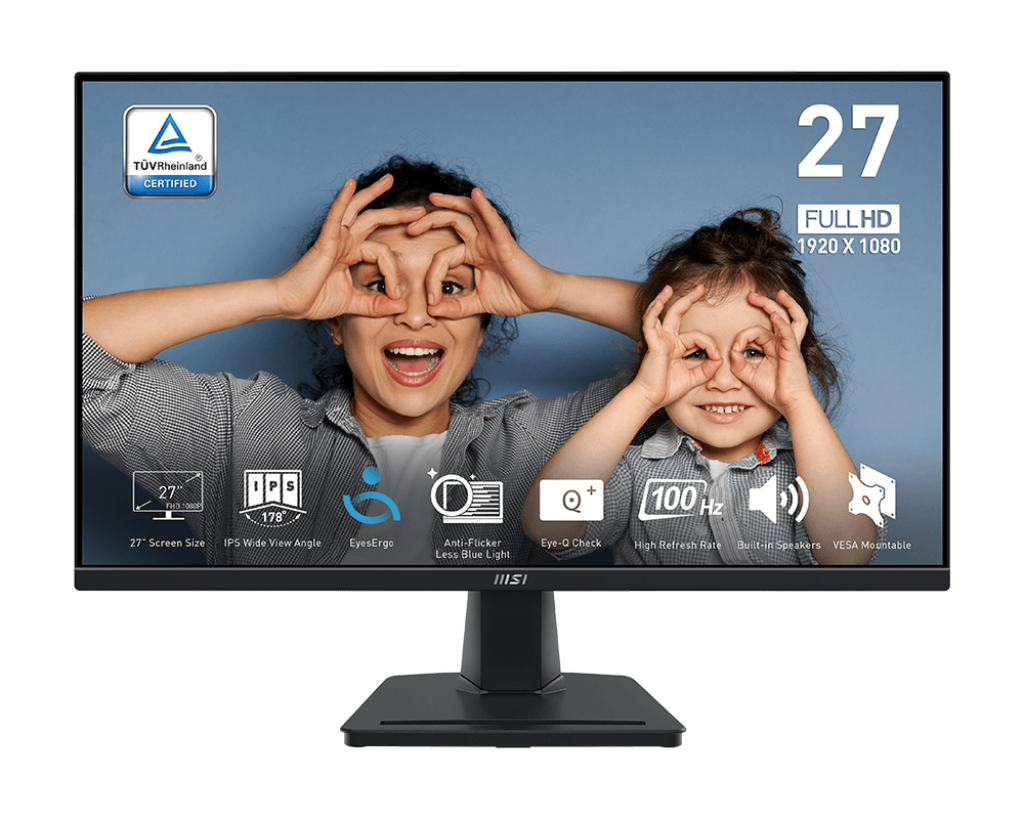 MSI PRO MP275 27'' FLAT IPS 1MS 100HZ FREESYNC SIYAH FHD MONİTÖR