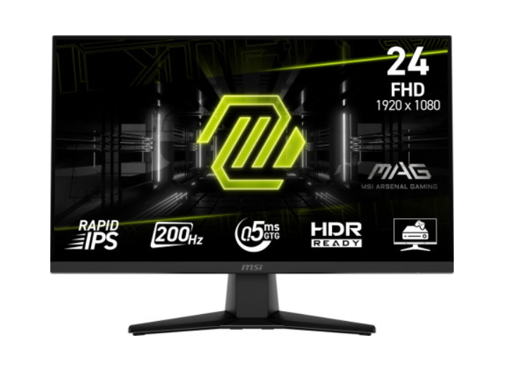 MSI 23.8'' MAG 242F Flat RAPID 0.5ms 200Hz(GTG) FreeSync IPS Siyah FHD Monitör