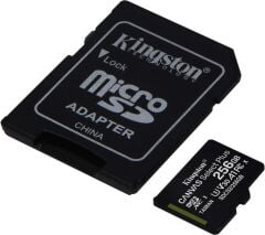 Kingston Canvas Select Plus Serisi 256GB 100MB/s A1 C10 Micro SD Kart