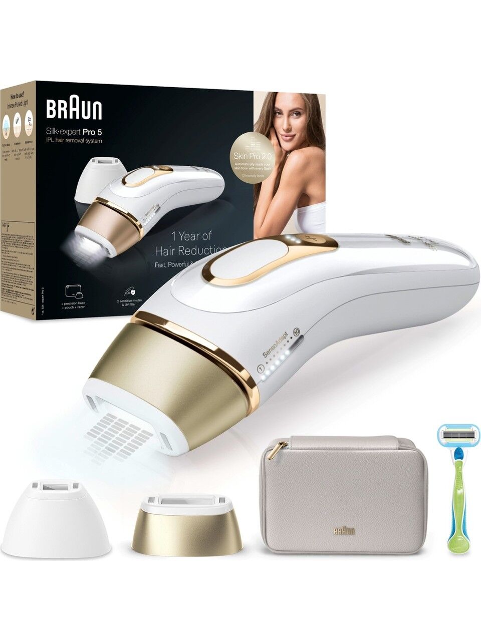 Braun Silk Expert Pro 5 Çantalı ve 2 Başlıklı Ipl Lazer Epilasyon Aleti + Venus Tıraş Makinesi