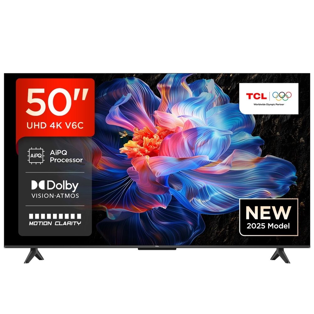 TCL  V6C 4K Ultra HD, HDR 10+, Google TV (2025) 50