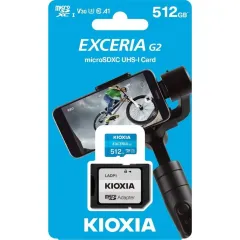 Kioxia Exceria LMEX2L512GG2 512GB 100MB/s Okuma Hızlı MicroSD Hafıza Kartı