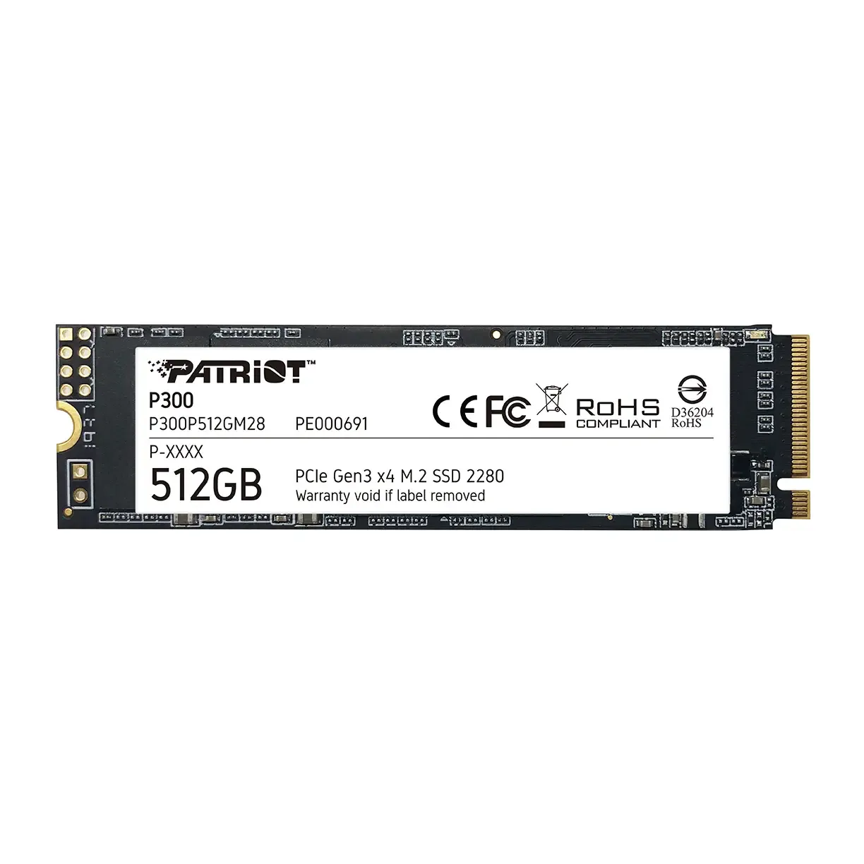 Patriot P300 512GB 1700/1100MB/s NVMe M.2 SSD Disk