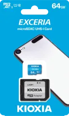 Kioxia Exceria LMEX1L064GG2 64GB 100MB/s Okuma Hızlı MicroSD Hafıza Kartı