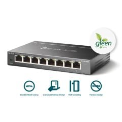 TP-Link TL-SG108E 8 Port 10/100/1000 Mbps Gigabit Metal Kasa Switch